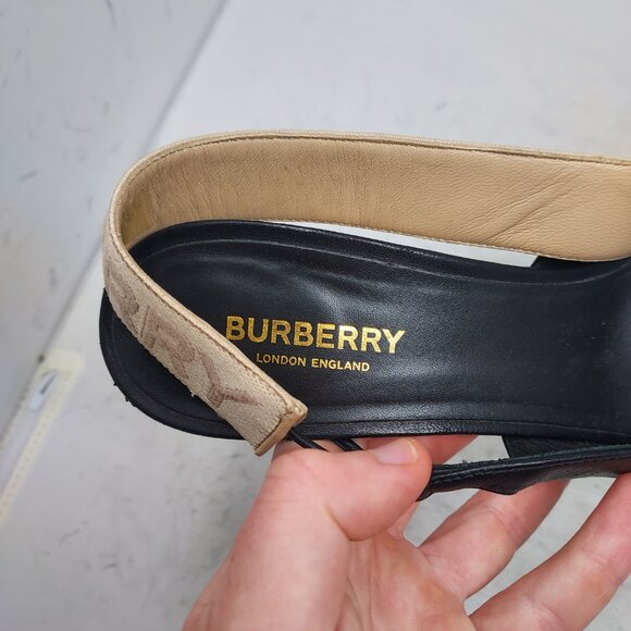 Burberry Maria Logo Slingback Pointy Toe Pump - Picture 5 of 12